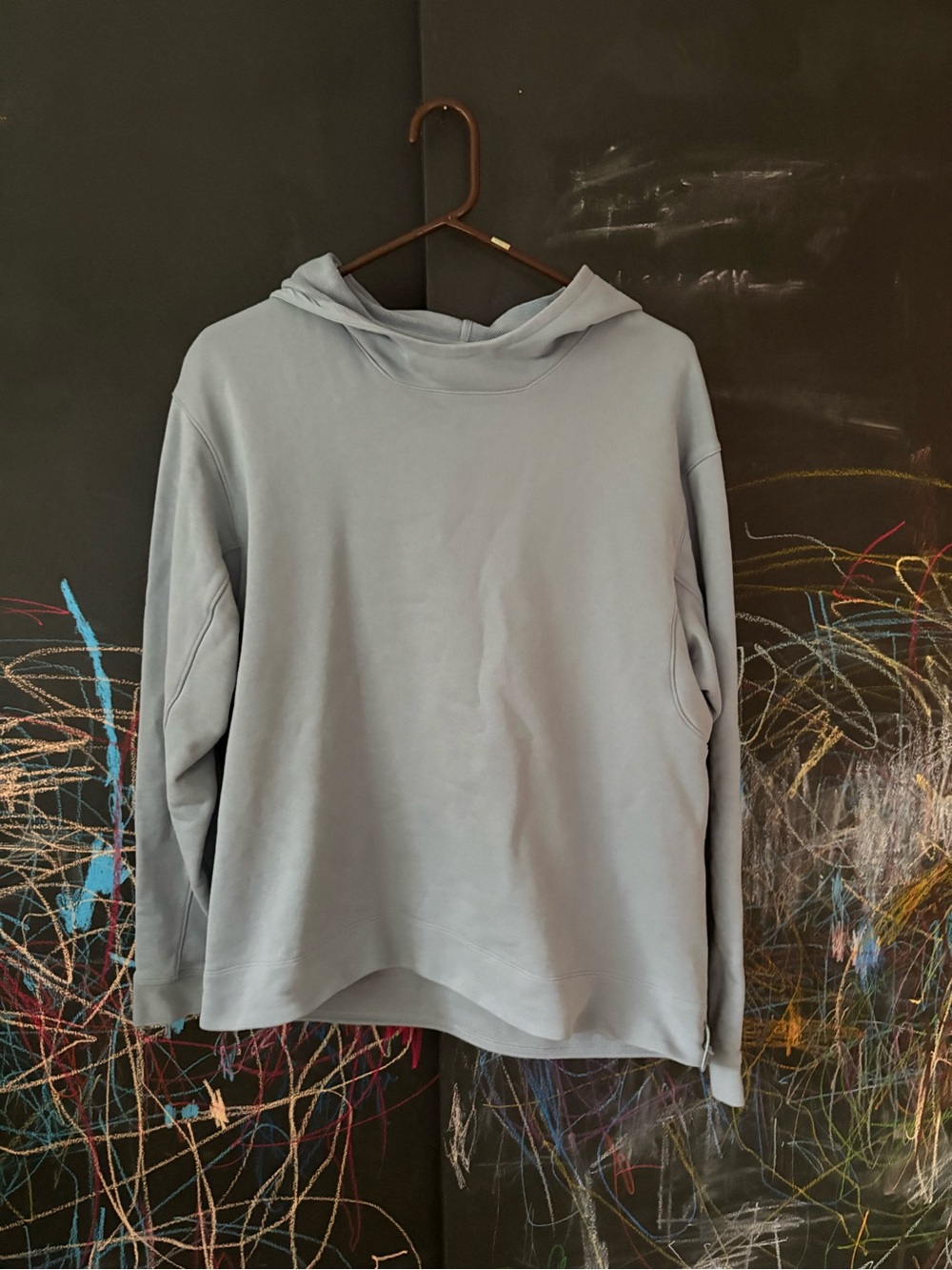 lululemon athletica Men's Pale Blue Pullover Hoodie - large